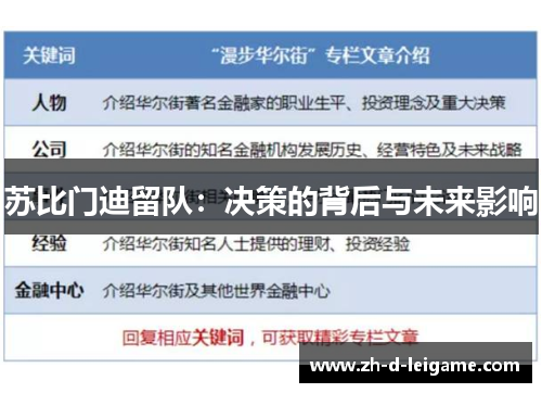 苏比门迪留队:决策的背后与未来影响 苏比门迪留队:决策的背后与未来影响